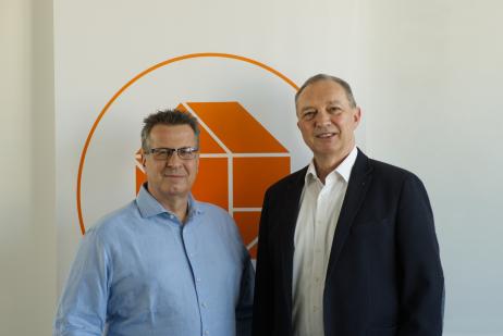v. l. n. r. Geschäftsführer Helmut Sproll (cross-works AG, Schweiz) und Wolfgang Brugger (DocHouse GmbH, Deutschland)