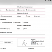 Strukturierte Dateneingabe und Signatur